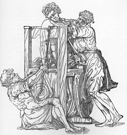 Une Gravure Sur Bois Representant La Reduction Dune Epaule Luxee Avec Un Dispositif Hippocratique