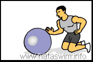Abdo ABS - One Arm Bride on Ball with Reach