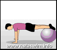 Prone Knee Tuck on ball