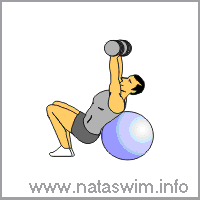 Incline DB chest press on SB ball