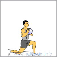 Lunge with ankle tubing and med ball